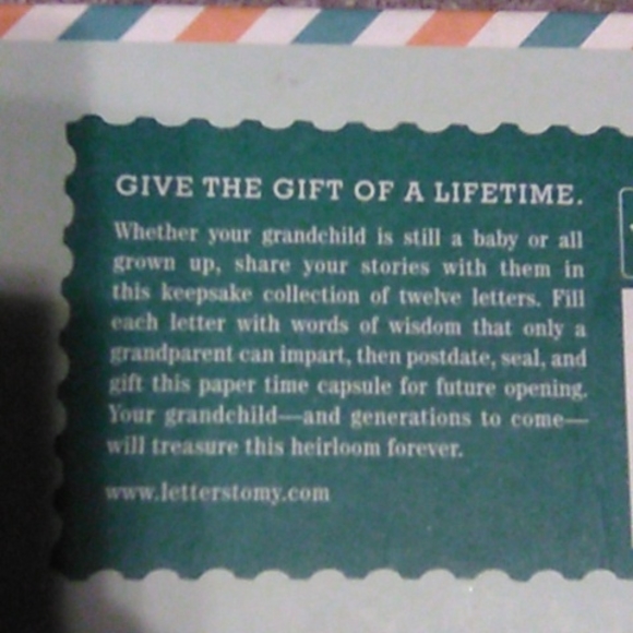NWT letters to my grandchild time capsule book of 12 envelopes & letters. - Picture 4 of 10